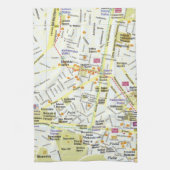 Serviette de cuisine de carte de ville de l'Europe (Vertical)