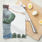 Serviette de cuisine de cerf-volant de dragon (Quart Plié)