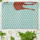 Serviette de cuisine de cerfs communs de région (Plié)