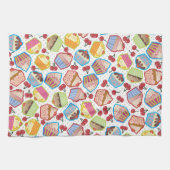 Serviette de cuisine de cerises des petits gâteaux (Horizontal)