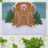 Serviette de cuisine de Chambre de pain d'épice (Plié)