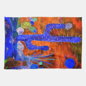 Serviette de cuisine de chat de Cactus du désert c (Horizontal)