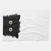 Serviette de cuisine de chat noir (Horizontal)