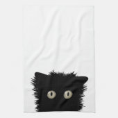 Serviette de cuisine de chat noir (Vertical)