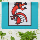 Serviette de cuisine de cheval de chariot de bande (Plié)