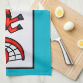 Serviette de cuisine de cheval de chariot de bande (Quart Plié)