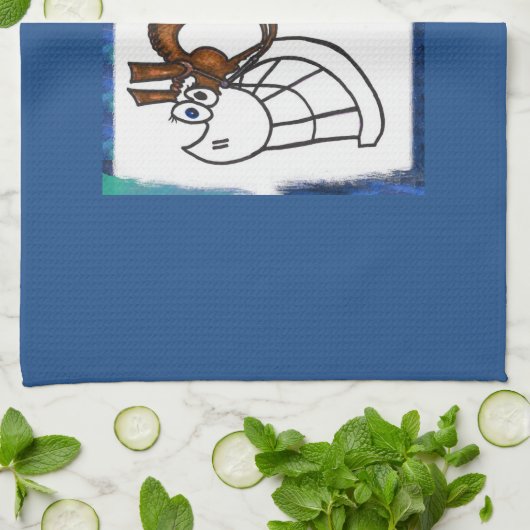 Serviette de cuisine de cheval de peinture de (Plié)