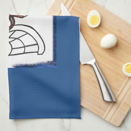 Serviette de cuisine de cheval de peinture de (Quart Plié)