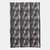 Serviette de cuisine de chèvre Noël (Vertical)