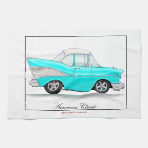 Serviette de cuisine de Chevy du bleu 57