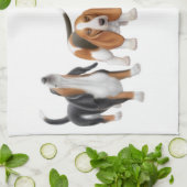 Serviette de cuisine de chiens de basset (Plié)