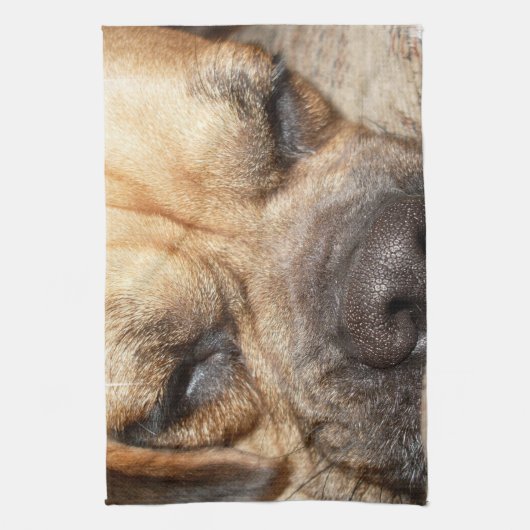 Serviette de cuisine de chiot de mastiff (Vertical)