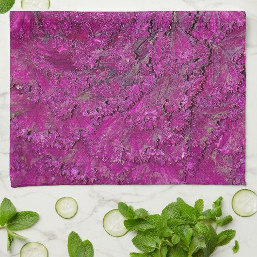 Serviette de cuisine de chou violet (Plié)