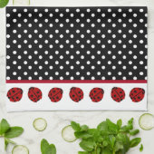 Serviette de cuisine de coccinelle (Plié)