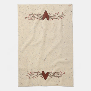 Serviette de cuisine de coeur de baie de pépin