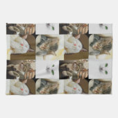 Serviette de cuisine de collage de chat (Horizontal)