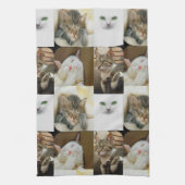 Serviette de cuisine de collage de chat (Vertical)
