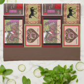 Serviette de cuisine de collage de cheval de dress (Plié)