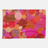 serviette de cuisine de confetti à points rouges (Horizontal)