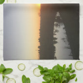 Serviette de cuisine de coucher du soleil (Plié)