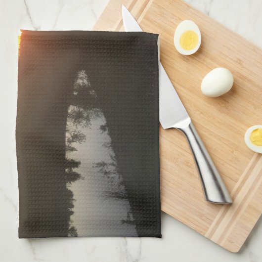 Serviette de cuisine de coucher du soleil (Quart Plié)