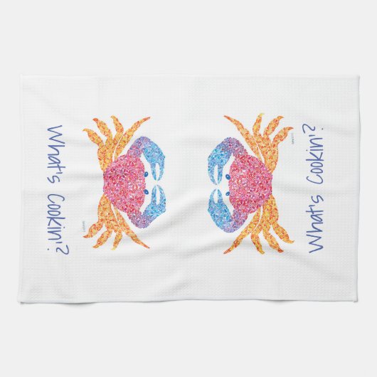 Serviette de cuisine de crabe (Horizontal)