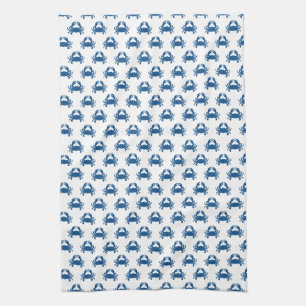 Serviette de cuisine de crabe bleu