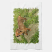 Serviette de cuisine de Daschund (Vertical)