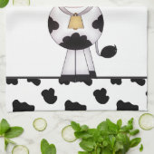 Serviette de cuisine de dessin animé de la vache c (Plié)