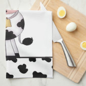 Serviette de cuisine de dessin animé de la vache c (Quart Plié)
