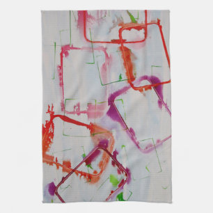 serviette de cuisine de dessin géométrique