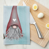 Serviette de cuisine de Dieu Jul Gnome (Quart Plié)