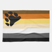 Serviette de cuisine de drapeau de fierté d'ours (Horizontal)
