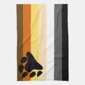 Serviette de cuisine de drapeau de fierté d'ours (Vertical)