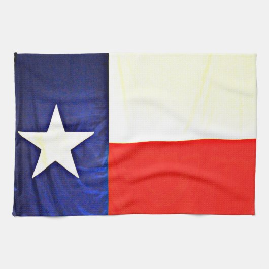 Serviette de cuisine de drapeau du Texas (Horizontal)