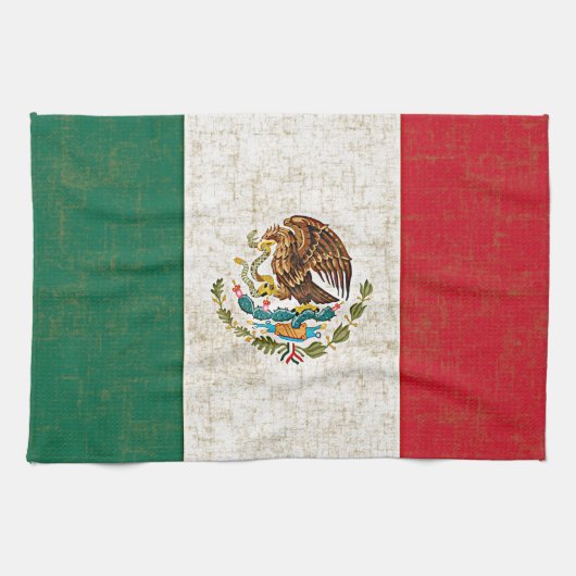 Serviette de cuisine de DRAPEAU MEXICAIN (Horizontal)