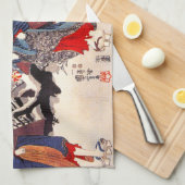 Serviette de cuisine de femmes de Kuniyoshi trois (Quart Plié)