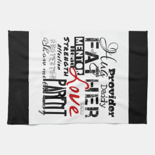 Serviette de cuisine de fête des pères