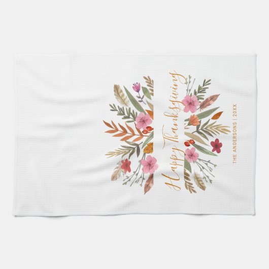 SERVIETTE DE CUISINE DE FEUILLAGE D'AUTOMNE (Horizontal)