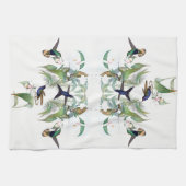 Serviette de cuisine de fleurs d'animaux d'oiseaux (Horizontal)