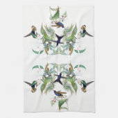 Serviette de cuisine de fleurs d'animaux d'oiseaux (Vertical)