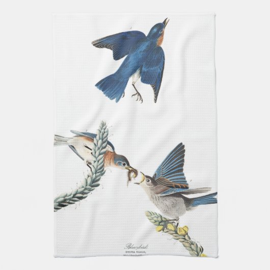 Serviette de cuisine de fleurs d'oiseaux d'oiseau (Vertical)