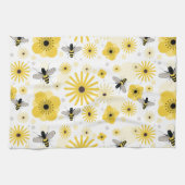 Serviette de cuisine de fleurs et de pois (Horizontal)
