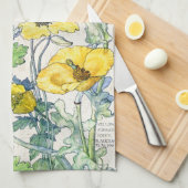 Serviette de cuisine de fleurs sauvages de pavot (Quart Plié)