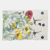 Serviette de cuisine de fleurs sauvages de pavot (Horizontal)