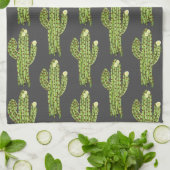 Serviette de cuisine de floraison de cactus de (Plié)