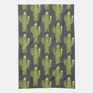 Serviette de cuisine de floraison de cactus de