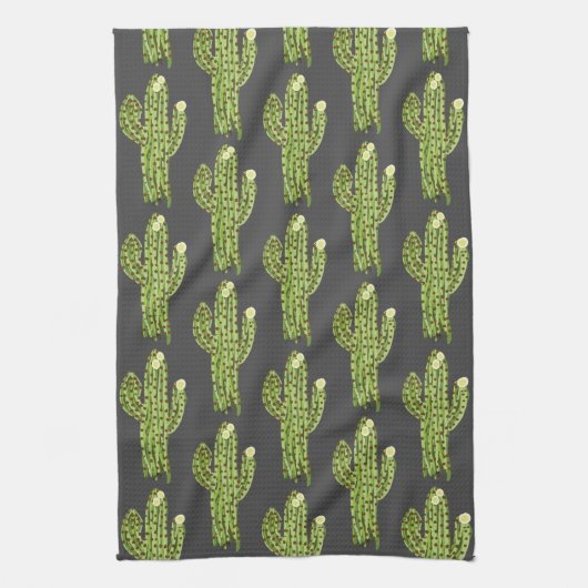 Serviette de cuisine de floraison de cactus de (Vertical)