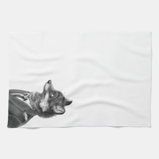 Serviette de cuisine de Fox (profil) (Horizontal)