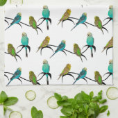 Serviette de cuisine de frénésie de perruche (Plié)